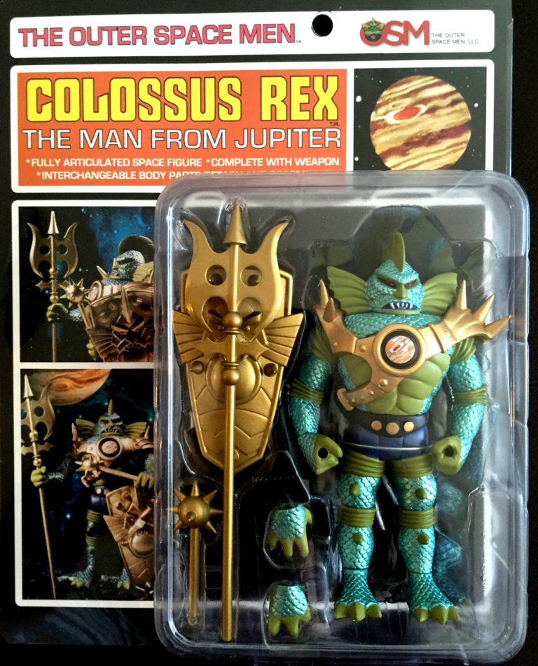 Colossus Rex 2.0 1968 Super Rare Deluxe Carded Blue Variation the man from jupiter action figure.