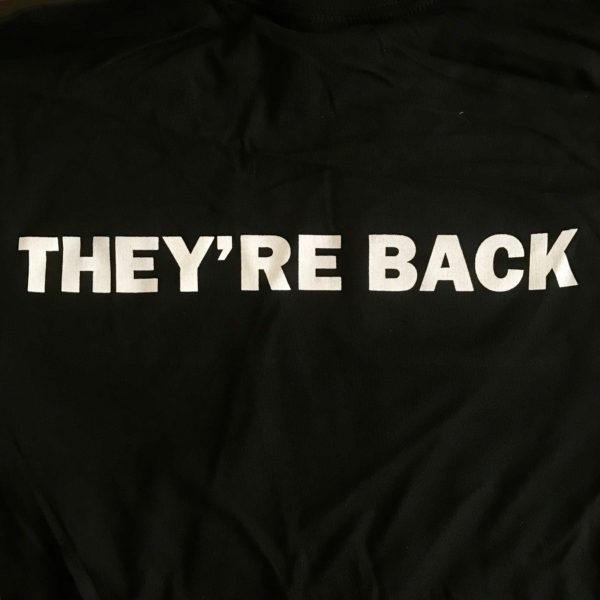 They're back OUTER SPACE MEN INFAMOUS 1968 GROUP SHOT 100% COTTON TEE SHIRT "THEY'RE BACK" EDITION.