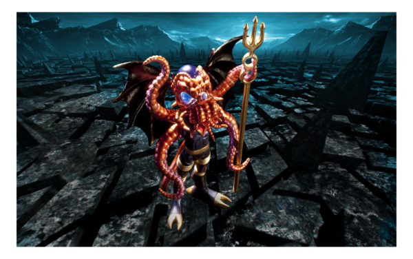 An image of an CTHULHU NAUTILUS DESCENDANT OF THE ELDER GODS 5 POINTS EXCLUSIVE holding a spear.