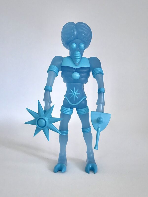 A 2020 Cyclops Bluestar Edition toy figure holding a sword and star.