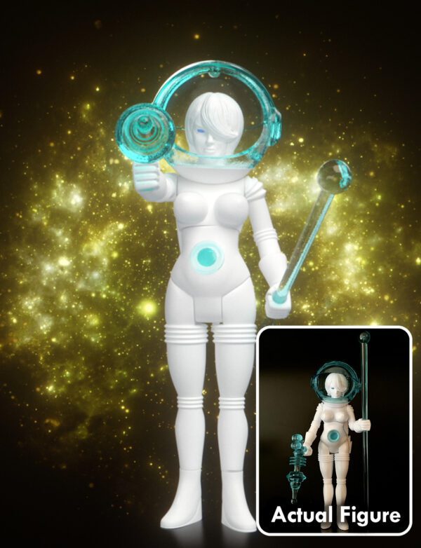 An LUNA ECLIPSE White Star-NFT action figure of a woman holding a wand.