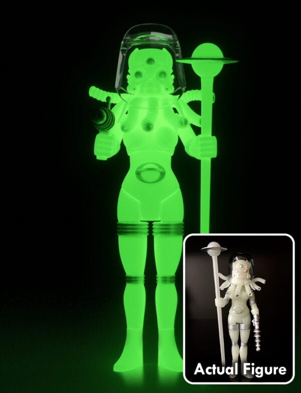 A HORROSCOPE COSMIC RADIATION-NFT glow in the dark action figure.